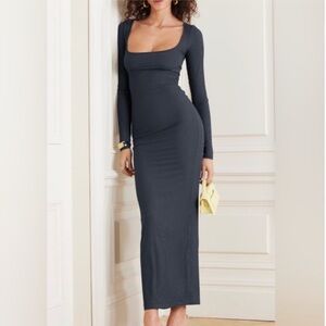 Skims Soft Lounge Long Sleeve Maxi Dress Size Large like new